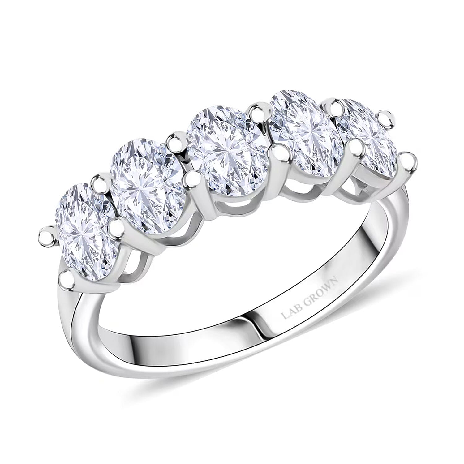 Luxuriant Lab Grown Diamond G VS 2.50 ctw Ring in 14K White Gold (Size 10.0) 4.10 Grams