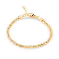 Italian Vortex Chain Bracelet in 14K Yellow Gold Over Sterling Silver (7.00 In) 6.92 Grams