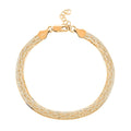 Italian Herringbone Chain Bracelet in 14K Yellow Gold Over Sterling Silver (7.00 In) 5.37 Grams - Sticky add to cart bar