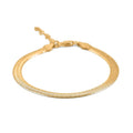 Italian 14K YG Over Sterling Silver Herringbone Chain Bracelet (7.00 In) (5.33 g) - Sticky add to cart bar
