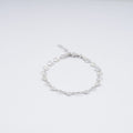 Italian Radiant Hearts Chain Bracelet in Rhodium Over Sterling Silver (7.00 In) 2.82 Grams - Sticky add to cart bar
