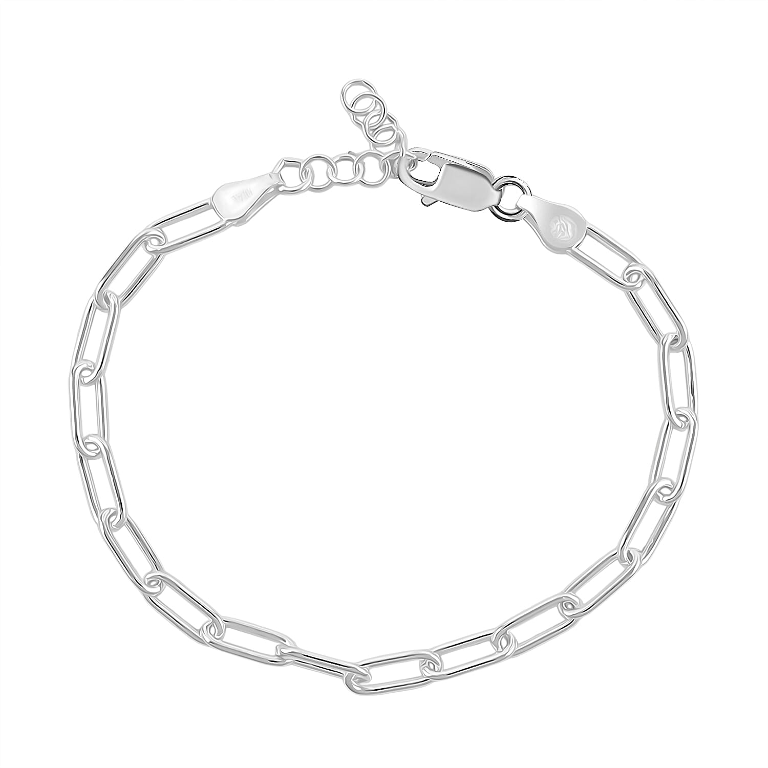 Italian 14K YG Over Sterling Silver Paper Clip Chain Bracelet (7.00 In) (5.50 g)