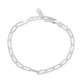Italian 14K YG Over Sterling Silver Paper Clip Chain Bracelet (7.00 In) (5.50 g) - Sticky add to cart bar