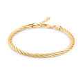 Italian 14K YG Over Sterling Silver Multi-Row Twisted Chain Bracelet (7.25 In) (9 g) - Sticky add to cart bar