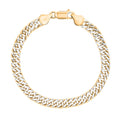Italian Curb Chain Bracelet in 14K YG Over and Sterling Silver (7.50 In) 11.60 Grams - Sticky add to cart bar