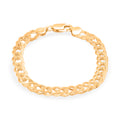 Italian Cuban Link Chain Bracelet in 14K Yellow Gold Over Sterling Silver (8.00 In) 16.32 Grams - Sticky add to cart bar