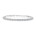 D'Joy Moissanite 8.00 ctw Bangle Bracelet in Rhodium Over Sterling Silver (7.25 In) - Sticky add to cart bar