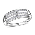 J Francis Embellished with Zirconia by Swarovski Trinity Shine Ring in Platinum Over Sterling Silver (Size 10.0) 1.30 ctw - Sticky add to cart bar