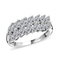 J Francis Embellished with Zirconia by Swarovski 3.15 ctw Ring in Platinum Over Sterling Silver - Sticky add to cart bar