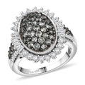 D'Joy Narsipatnam Alexandrite and Moissanite 2.00 ctw Ring in Rhodium Over Sterling Silver - Sticky add to cart bar