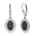 D’Joy Narsipatnam Alexandrite and Moissanite 2.00 ctw Earrings in Rhodium Over Sterling Silver - Sticky add to cart bar