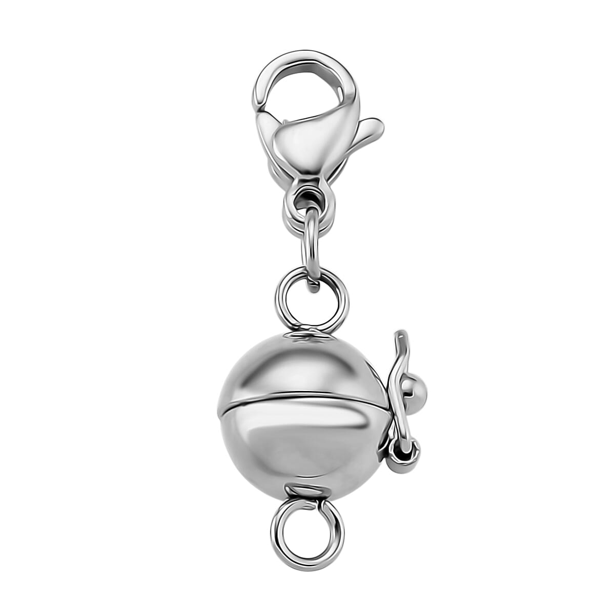 8mm Magnetic Lock with 9mm Lobster Clasp in Stainless Steel