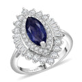 D'Joy Catalina Iolite and White Zircon 2.50 ctw Ring in Rhodium Over Sterling Silver (Size  10.0) - Sticky add to cart bar