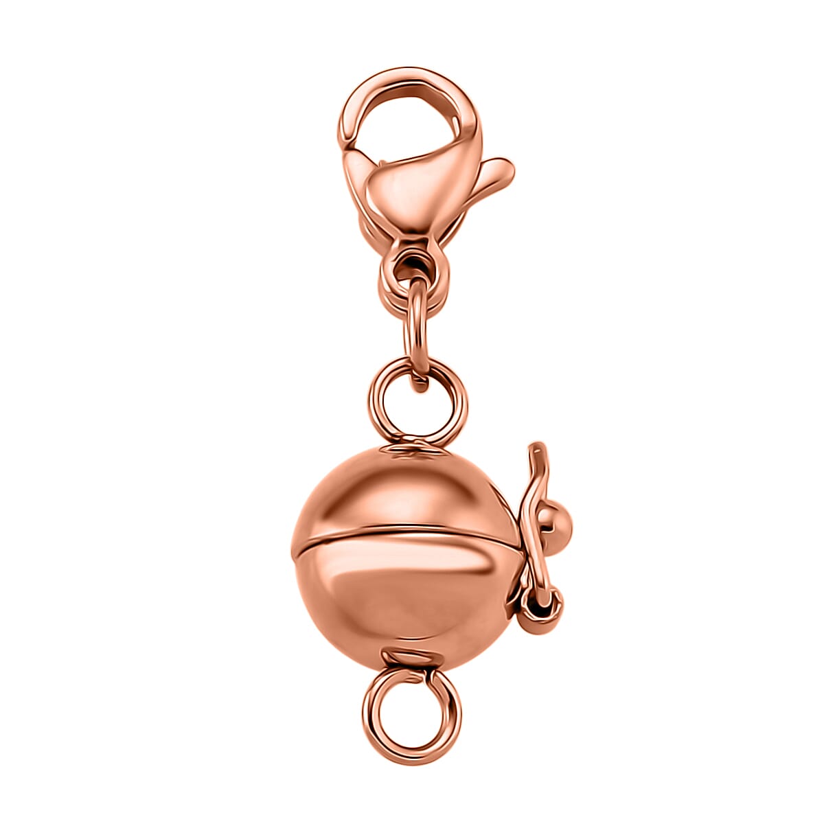 8mm Magnetic Lock with 9mm Lobster Clasp in Stainless Steel
