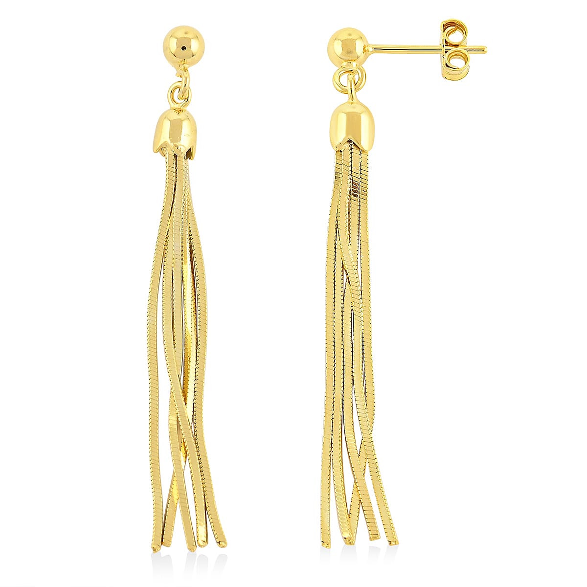 14K YG Over Sterling Silver Earrings (3.30 g)
