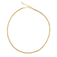 Italian Chain Necklace in 14K Yellow Gold Over Sterling Silver 17 Inches 18.8 Grams