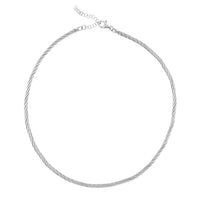 Italian Chain Necklace in 14K Yellow Gold Over Sterling Silver 17 Inches 18.8 Grams