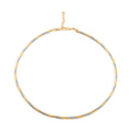 Italian Chain Necklace in 14K YG and Rhodium Over Sterling Silver 19.25 Grams 17 Inches - Sticky add to cart bar
