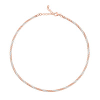 Italian Chain Necklace in 14K YG and Rhodium Over Sterling Silver 19.25 Grams 17 Inches