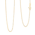 Italian Diamond-cut Chain Necklace in 14K Yellow Gold Over Sterling Silver 1.21 Grams 18 Inches - Sticky add to cart bar