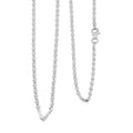 Italian Valentine Chain Necklace in Rhodium Over Sterling Silver 2.48 Grams 18 Inches - Sticky add to cart bar