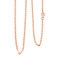 Italian Valentine Chain Necklace in 14K Rose Gold Over Sterling Silver 2.37 Grams 18 Inches - Sticky add to cart bar