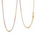 Italian Essential Link Chain Necklace in 14K YRG and Rhodium Over Sterling Silver 2.98 Grams 18 Inches - Sticky add to cart bar