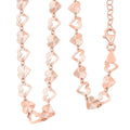 Italian Radiant Hearts Chain Necklace in 14K Rose Gold Over Sterling Silver 6.11 Grams 18 Inches - Sticky add to cart bar