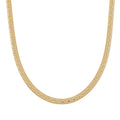 Italian Herringbone Chain Necklace in 14K Yellow Gold Over Sterling Silver 12.59 Grams 18 Inches - Sticky add to cart bar