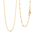 Italian Confetti Chain Necklace in 14K Yellow Gold Over Sterling Silver 2.63 Grams 20 Inches - Sticky add to cart bar