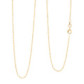Italian 14K YG Over Sterling Silver Diamond-cut Rock Chain Necklace (20 Inches) (2.43 g) - Sticky add to cart bar