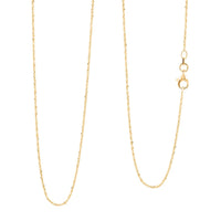 Italian 14K YG Over Sterling Silver Diamond-cut Rock Chain Necklace (20 Inches) (2.43 g)