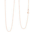 Italian 14K RG Over Sterling Silver Diamond-cut Rock Chain Necklace (20 Inches) (2.36 g) - Sticky add to cart bar