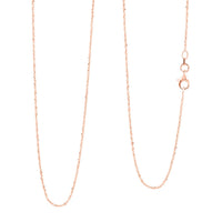 Italian 14K RG Over Sterling Silver Diamond-cut Rock Chain Necklace (20 Inches) (2.36 g)