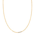 Italian Diamond-cut Rock Chain Necklace in 14K Yellow Gold Over Sterling Silver 3.22 Grams 20 Inches - Sticky add to cart bar