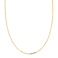 Italian Diamond-cut Rock Chain Necklace in 14K Yellow Gold Over Sterling Silver 3.22 Grams 20 Inches