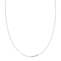Italian Rhodium Over Sterling Silver Diamond-cut Rock Chain Necklace (20 Inches) (3.22 g)