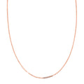 Italian Diamond-cut Rock Chain Necklace in 14K Rose Gold Over Sterling Silver 3.22 Grams 20 Inches - Sticky add to cart bar