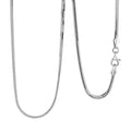 Italian Rhodium Over Sterling Silver Diamond-cut Dragon Tail Chain Necklace (20 Inches) (4.97 Grams) - Sticky add to cart bar