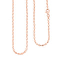 Italian Rice Chain Necklace in 14K Rose Gold Over Sterling Silver 6.30 Grams 20 Inches - Sticky add to cart bar
