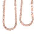 Italian Diamond-Cut Bismark Chain Necklace in 14K Rose Gold Over Sterling Silver 8.55 Grams 20 Inches - Sticky add to cart bar