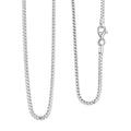 Italian Interlocking Link Chain Necklace in Rhodium Over Sterling Silver 8.88 Grams 20 Inches - Sticky add to cart bar