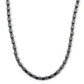 Shungite and Hematite 448.00 ctw Beaded Necklace in Silvertone 20 Inches - Sticky add to cart bar