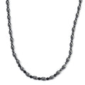 Shungite and Hematite 380.00 ctw Beaded Necklace in Silvertone 20 Inches - Sticky add to cart bar