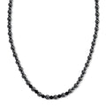 Shungite and Hematite 370.00 ctw Beaded Fancy Necklace in Silvertone 20 Inches - Sticky add to cart bar