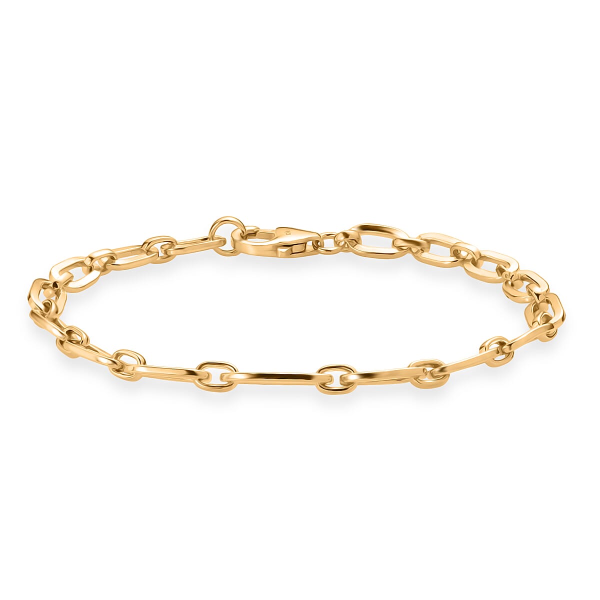D'Joy Anchor Chain Bracelet in 18K Vermeil Yellow Gold Over Sterling Silver (7.25 In) 6.5 Grams