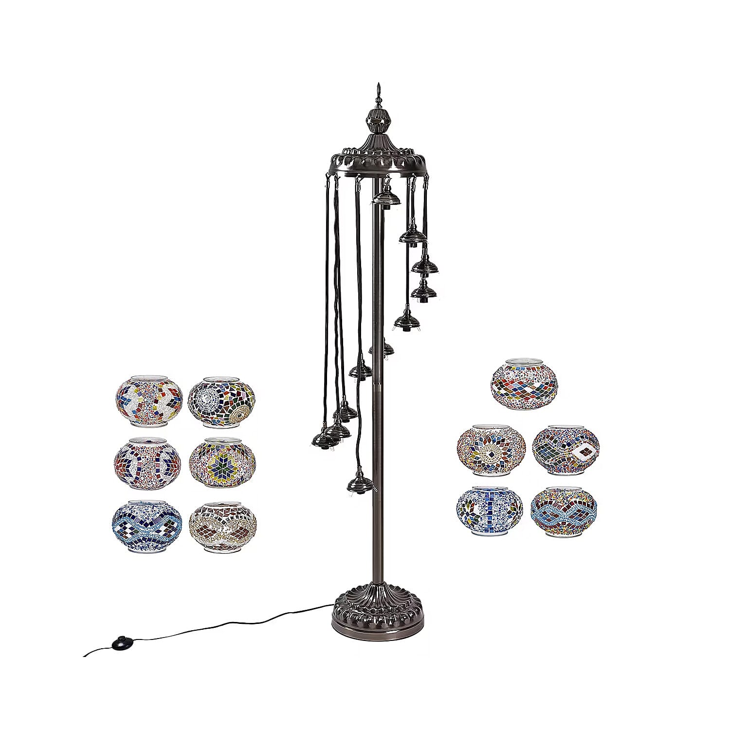 Livmore 11 Heads Turkish Lamp with Plug (including E12 Bulb) (100V, 60W)