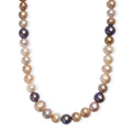 Peacock Dyed Pearl and Multi Color Dyed Pearl Necklace in Stainless Steel 18 Inches - Sticky add to cart bar