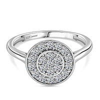 Lab Grown Diamond (SI-GH) 0.50 ctw Ring in Rhodium Over Sterling Silver (Size 8)