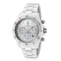 Closeout Toywatch Mother of Pearl Black Ceramic Chronograph 41mm Watch